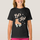 T-shirt Retro Roller Skating Girls Anniversaire (Devant)