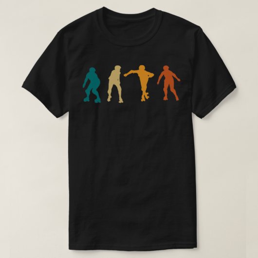 T-shirt Retro Rollerblader Inline Skater Rollerblader (Design devant)