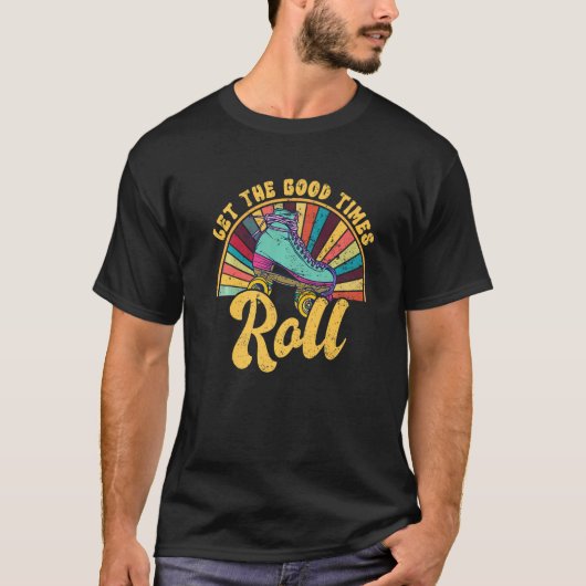T-shirt Retro Rollerskates 80's Derby Roller Skating pour (Devant)