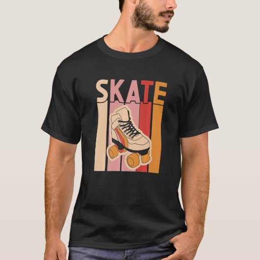 T-shirt Retro Rollerskates 80's Derby Roller Skating pour (Devant)