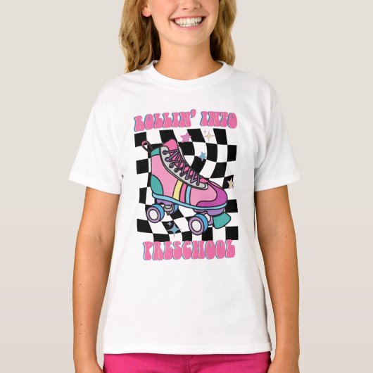 T-shirt Retro Rollin' en maternelle (Devant)