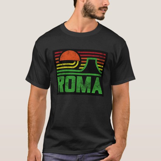T-shirt Retro Rome Italy Outfit Style Roma Illustration Gr (Devant)