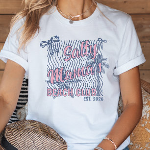 T-shirt Retro Rose et Bleu Salty Mama’s Beach Club 2026