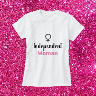 T-shirt Rétro rose et noir femme indépendante