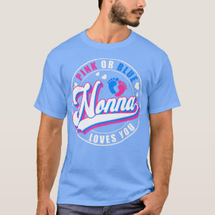 T-shirt Retro Rose ou Bleu Nonna vous aime Bébé Genre Rev
