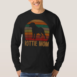 T-shirt Retro Rottweiler Mom Rott Dog Mother Pet Rottie Ma