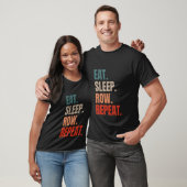 T-shirt Retro Rowing Rower Coxswain Mangez Sleep Row Répét (Unisexe)