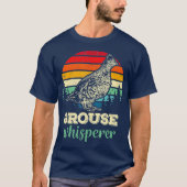 T-shirt Retro Ruffed Grouse Whisperer Oiseau chasse cadeau (Devant)