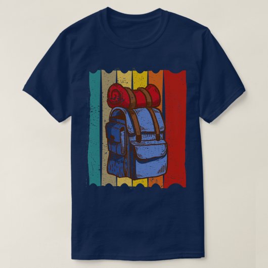 T-shirt Rétro sac à dos Randonnée (Design devant)