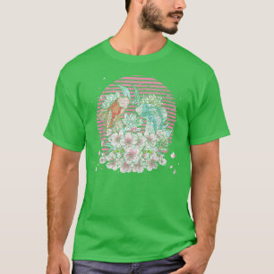 T-shirt Retro Sakura Taisho Sanke Koi Poisson Fleur de cer