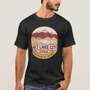 T-shirt Rétro Salt Lake City Utah Vintage Lac de Montagne