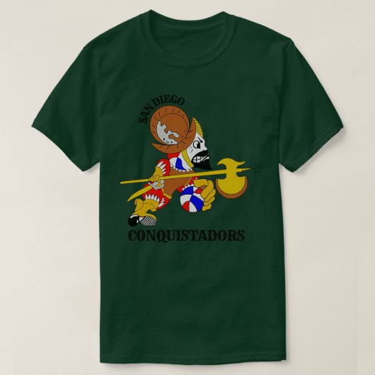 T-shirt Retro San Diego Conquistadors ABA Basketball TShir (Design devant)