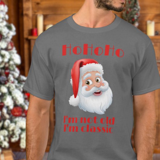 T-shirt Retro Santa Claus Hohoho Je ne suis pas vieux Je s