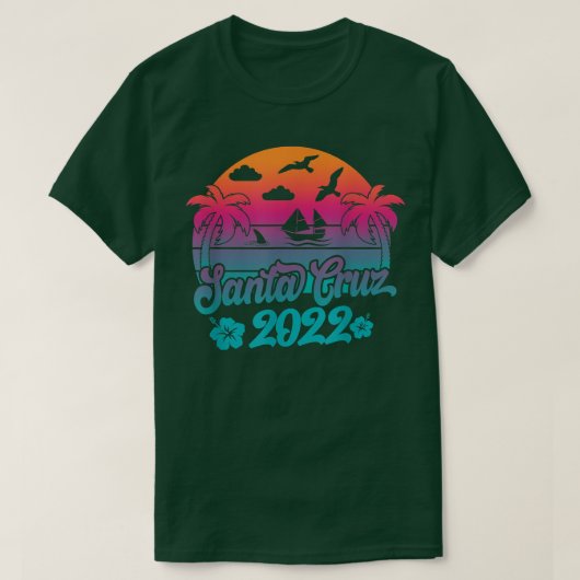 T-shirt Rétro Santa Cruz Beach 2022 Aruba Family Vacation  (Design devant)