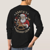 T-shirt Retro Santa’s Workshop Crew Holiday (Dos)