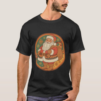 T-shirt Rétro Santa Tones Chaudes 70