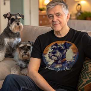 T-shirt Retro Schnauzer Dad