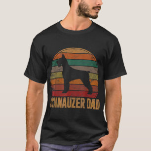 T-shirt Retro Schnauzer Papa Cadeau Standard Giant Chien P