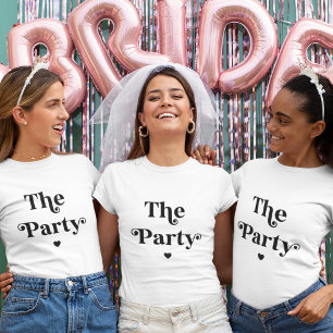 T-shirt Rétro Script Cœur Demoiselle d'Honneur Enterrement