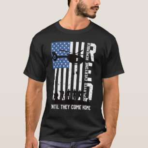 T-shirt Retro Se souvenir de tout vétéran US Drapeau déplo