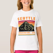 T-shirt Retro Seattle Washington State Souvenir Mountain (Devant)