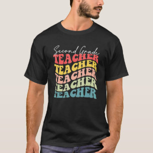T-shirt Retro Second Grade Teacher Appreciation Back To Sc
