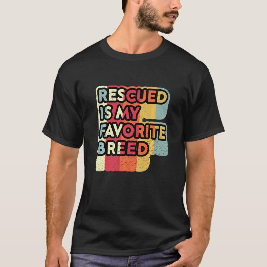 T-shirt Retro Secouru Est Mon Favori race Chien Animal Pre (Devant)