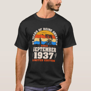 T-shirt Rétro Septembre 1937 85 Ans Amoureux de la pêche 8