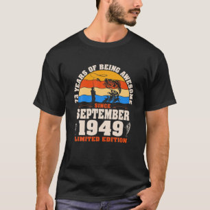 T-shirt Rétro Septembre 1949 73 Ans Amoureux de la pêche 7