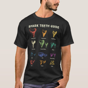T-shirt Retro Shark Teeth Guide Collecteur de dent fossile