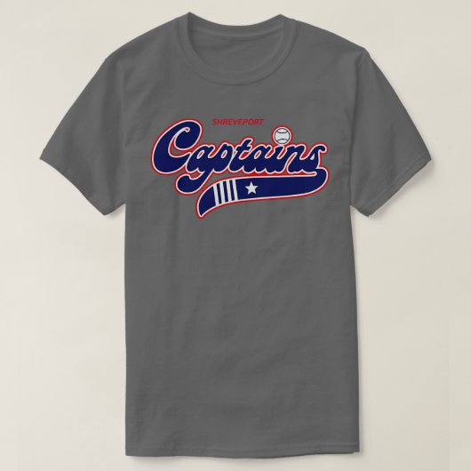 T-shirt Retro Shreveport Capitaines Ligue Mineure de Baseb (Design devant)