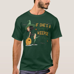 T-shirt Retro Si elle est un crépitant, elle est un gardie