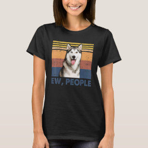 T-shirt Retro Siberian Husky Ew Personnes Siberian Husky L