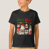 T-shirt Retro Silent Night Xmas Nurse Christmas Doctor Er (Devant)