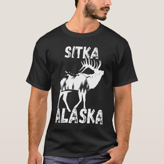 T-shirt Retro Sitka AK Alaska City Vêtements Souvenir (Devant)