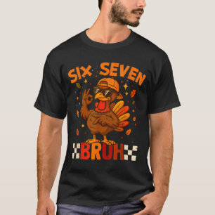 T-shirt Rétro Six Sept Bruh 67 Automne Action de grâce Din