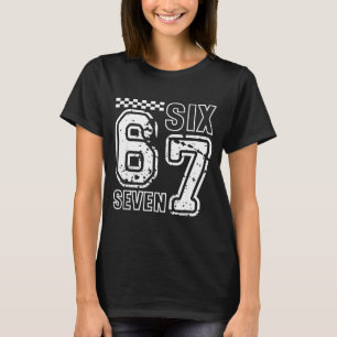 T-shirt Rétro Six Sept Numéros Humour Intelligent 6 7 Mème