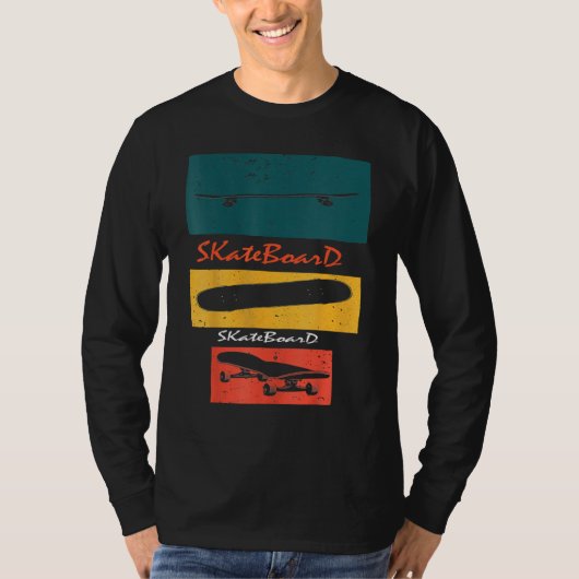 T-shirt Retro Skateboard Men For Skateboarding Skateboard (Devant)