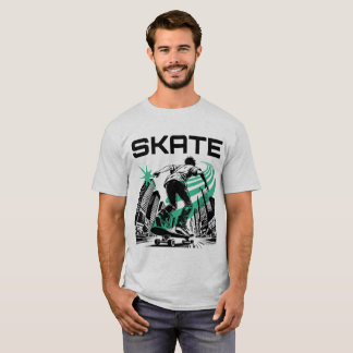 T-shirt Retro Skateboarder Night Ride