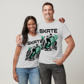 T-shirt Retro Skateboarder Night Ride (Unisexe)