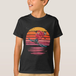 T-shirt Retro Ski alpin Vintage Sunset Sports Cadeaux