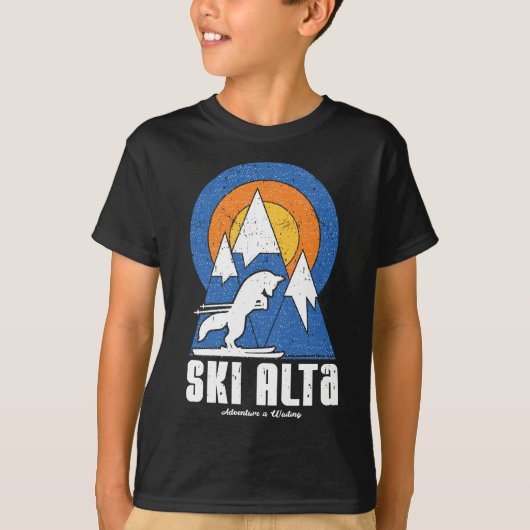 T-shirt Retro Ski Alta White Fox (Devant)