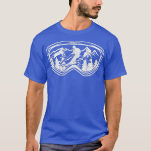T-shirt Retro Ski Goggles Cadeaux Skier Visage Masque Ski
