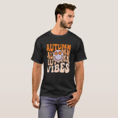 T-shirt Retro Smile Face Fall Vibes Pumpkin Autumn Thanksg (Devant entier)