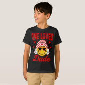 T-shirt Retro Smile Face One Loved Dude Valentines Day Men (Devant entier)