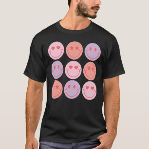 T-shirt Retro Smile face Saint Valentin mignonne