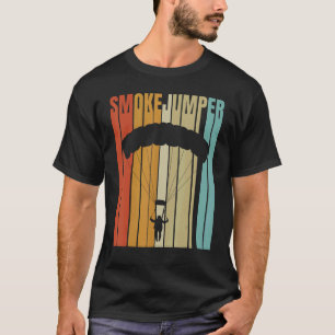 T-shirt Retro Smokejumper Wildland Firefighter Secourt De