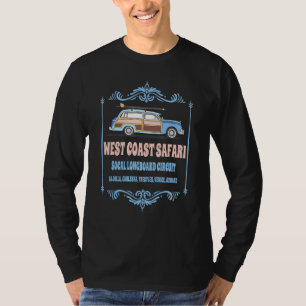 T-shirt Retro SoCal Surfing West Coast Safari Long Board C