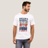 T-shirt Retro Soccer & Baseball Mom (Devant entier)