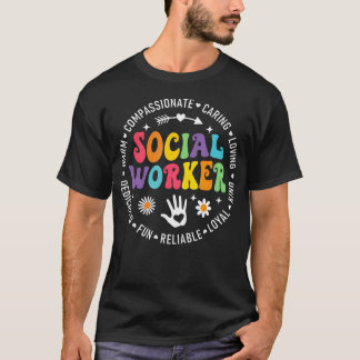 T-shirt Retro Social Work Month Appreciation Day Support